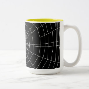 Tasse 2 Couleurs toile d'araignée sur Noir