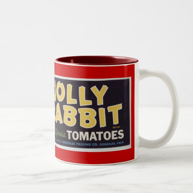 Tasse 2 Couleurs Tomates gaies de lapin (Droit)