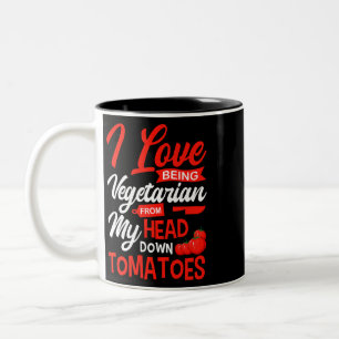 Tasse 2 Couleurs Tomates Légumes Légumes Gardeners J'Aime Être V