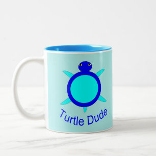 Tasse 2 Couleurs Tortue bleue vive Mouton