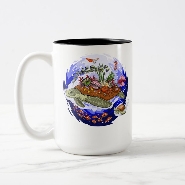 Tasse 2 Couleurs Tortue de mer (Gauche)