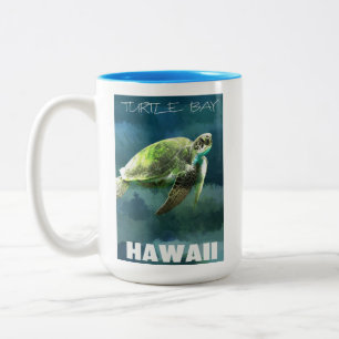 Tasse 2 Couleurs Tortue de mer d'Hawaii Artiste