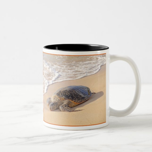 Tasse 2 Couleurs Tortue de mer hawaïenne (Droit)