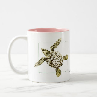 Tasse 2 Couleurs Tortue de mer verte de bébé