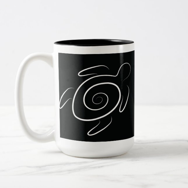 Tasse 2 Couleurs Tortue de mer verte d'Hawaï (Gauche)