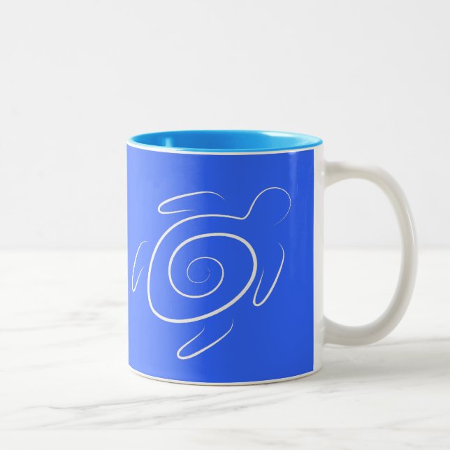 Tasse 2 Couleurs Tortue de mer verte d'Hawaï (Droit)