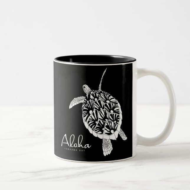 Tasse 2 Couleurs Tortue Hawaii Aloha Honu (Droit)