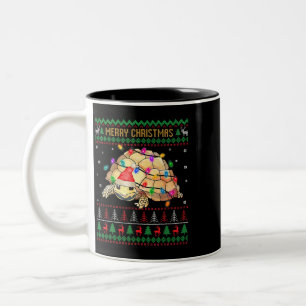Tasse 2 Couleurs Tortue laide de Noël Sweater Père Noël Turtle Chri