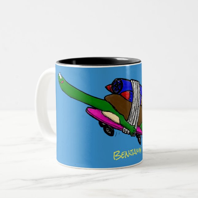 Tasse 2 Couleurs Tortue volante (Devant gauche)