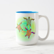 tortues colorées funky