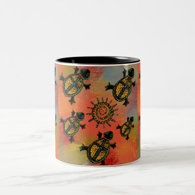 TASSE 2 COULEURS TORTUES SUD-OUEST ART       (Centre)