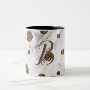 Tasse 2 Couleurs Touche de rose or marbre bronze cuivre féminin