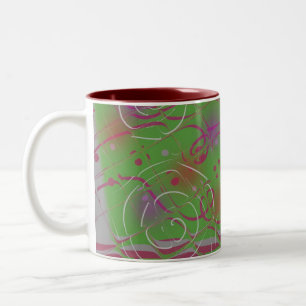 Tasse 2 Couleurs Tour abstrait moderne