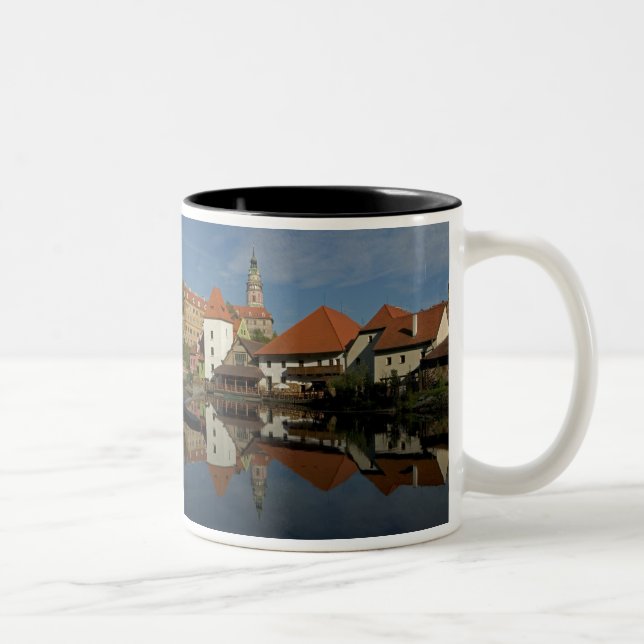 Tasse 2 Couleurs Tour du château, rivière Vltava, Cesky Krumlov, (Droit)