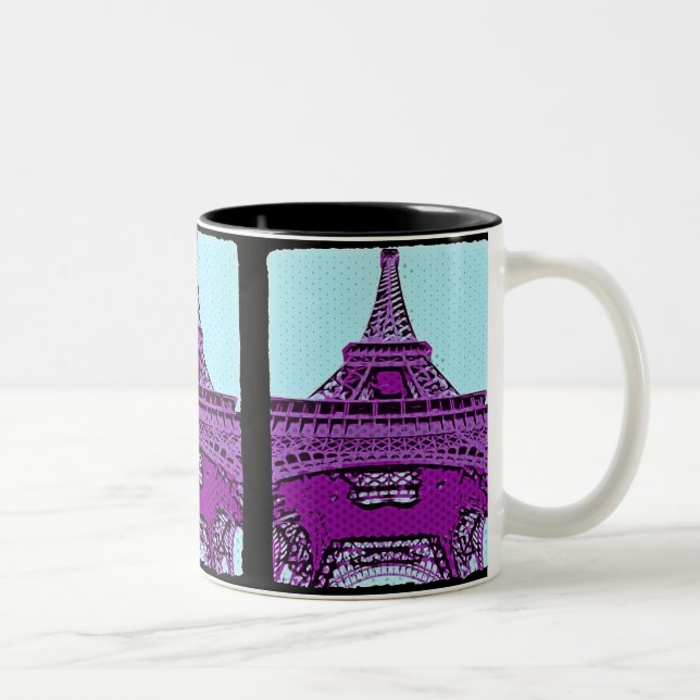 Tasse 2 Couleurs Tour Eiffel d'art de bruit (Droit)
