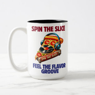 Tasse 2 Couleurs Tourner cette tranche Pizza DJ Combo