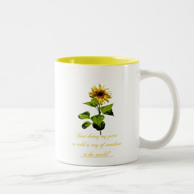 Tasse 2 Couleurs Tournesol dans le ciel bleu (Droit)