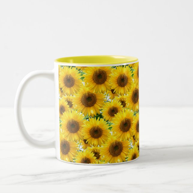 Tasse 2 Couleurs Tournesols en fleurs (Gauche)