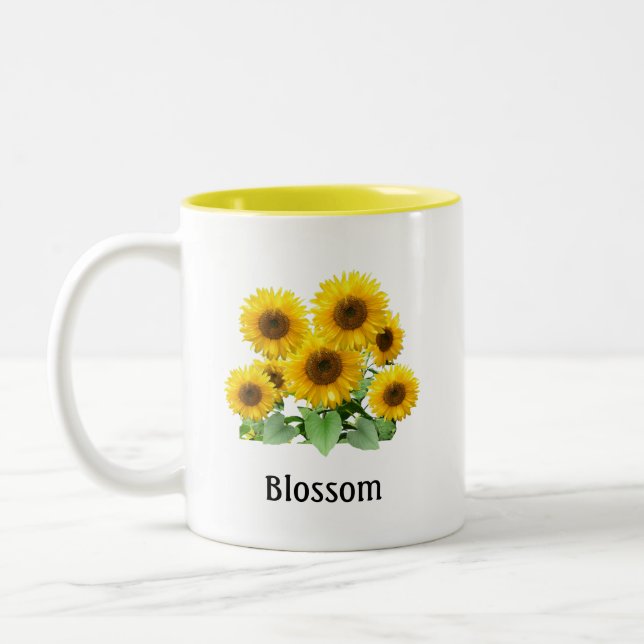 Tasse 2 Couleurs Tournesols en fleurs (Gauche)