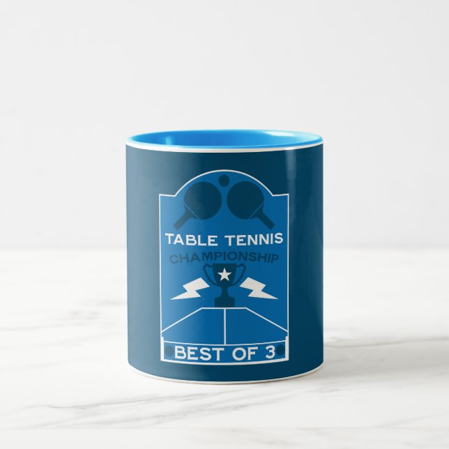 Tasse 2 Couleurs Tournoi de tennis de table (Centre)