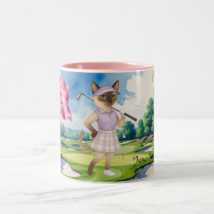 Tasse 2 Couleurs Tournoi féminin de golf pour le golf de chats de S
