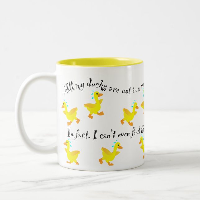 Tasse 2 Couleurs Tous mes canards ne sont pas en rang (Gauche)