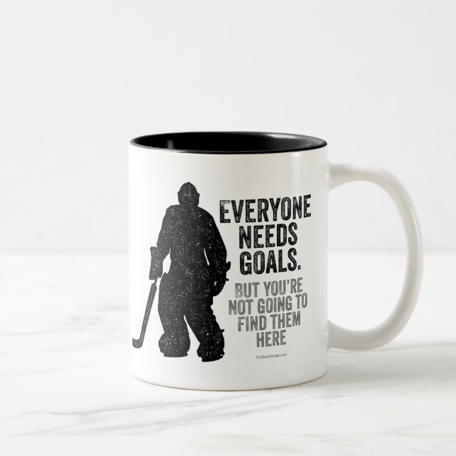 Tasse 2 Couleurs Tous ont besoin de buts (Hockey) (Droit)