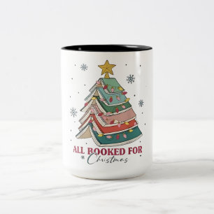 Tasse 2 Couleurs Tous Réservés Pour Noël Livre Arbre de Noël Lumièr