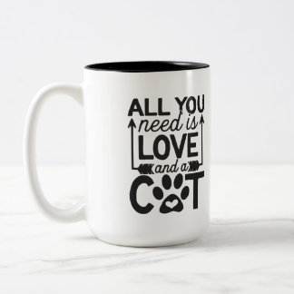 Tasse 2 Couleurs Tout Ce Dont Vous Avez Besoin Est L'Amour - Café M