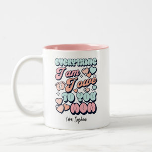 Tasse 2 Couleurs Tout Ce Que Je Suis Je Le Dois À Toi Maman