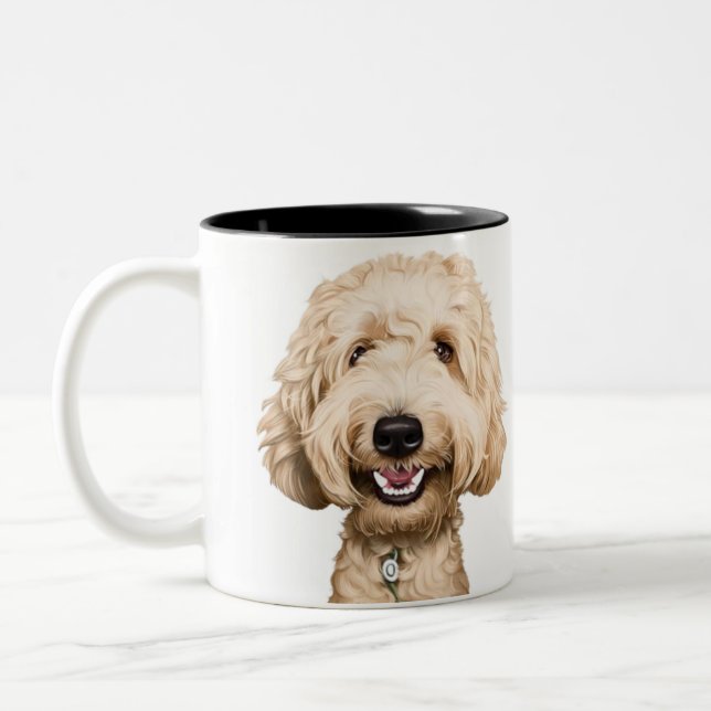 Tasse 2 Couleurs Tout ce qui m'intéresse, c'est...Labradoodle (Gauche)