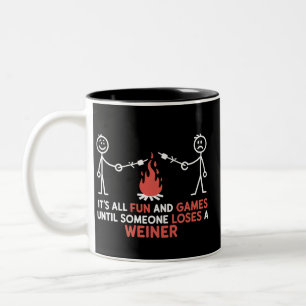 Tasse 2 Couleurs Tout est divertissant jusqu'à ce que quelqu'un per