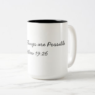 Tasse 2 Couleurs Tout est Possible avec Dieu