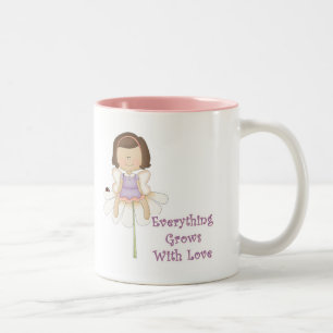 Tasse 2 Couleurs Tout grandit avec la fée de l'amour