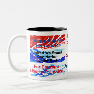 Tasse 2 Couleurs Tout Simplement Pour L'Amérique Une Nation