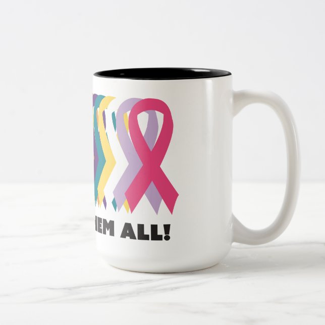 Tasse 2 Couleurs Toute la sensibilisation au cancer (Droit)