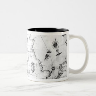 Tasse 2 Couleurs Tracez montrer l'itinéraire de la flotte d'armada
