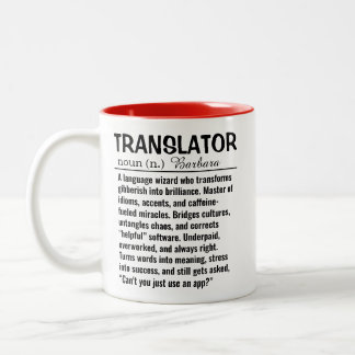 Tasse 2 Couleurs Traducteur personnalisé