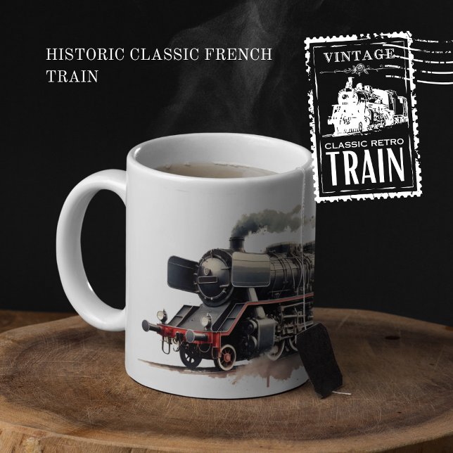 Tasse 2 Couleurs Train français classique historique (Historic Classic French Train cover from The Beekeeper Store)