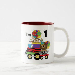 Tasse 2 Couleurs Train Jungle 1er Anniversaire T-shirts et cadeaux