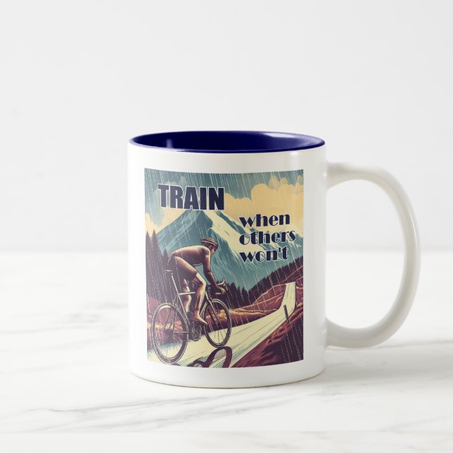Tasse 2 Couleurs Train quand d'autres ne feront pas de vélo (Droit)