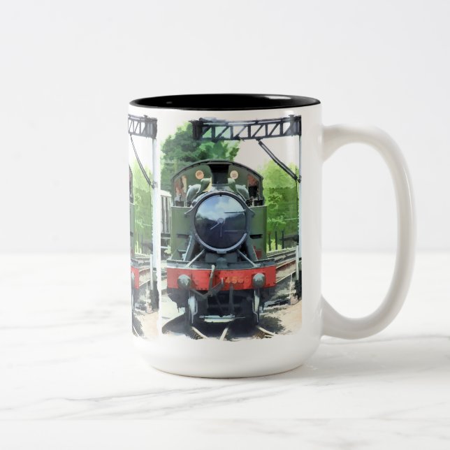 TASSE 2 COULEURS TRAINS À VAPEUR (Droit)