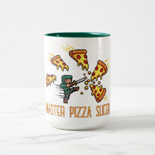 Tasse 2 Couleurs Trancheuse de pizza maître