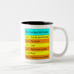 Tasse 2 Couleurs Travail à partir du programme quotidien de la mai