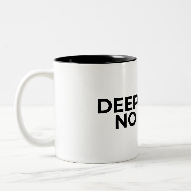 Tasse 2 Couleurs Travail Approfondi Pas de Chance Typographique Min (Gauche)