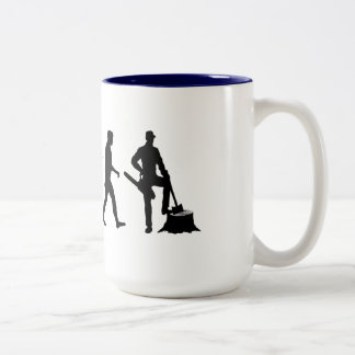 Tasse 2 Couleurs Travail de sylviculture du bûcheron des hommes et