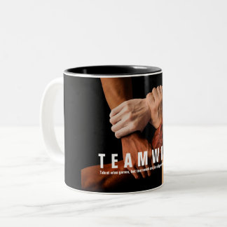 Tasse 2 Couleurs Travail d'équipe Citation inspirationnelle Motivat