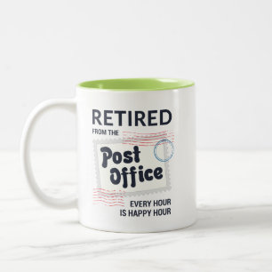Tasse 2 Couleurs Travailleur postal à la retraite Cadeau de retrait