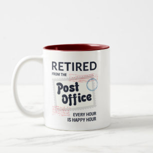 Tasse 2 Couleurs Travailleur postal retraite facteur drôle