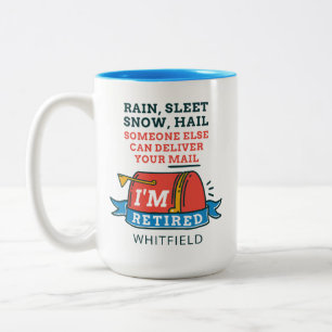 Tasse 2 Couleurs Travailleur postal retraité Facteur Personnalisé d